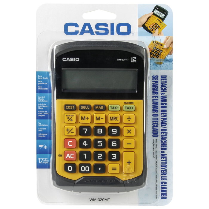 Casio WM-320MT Calculadora de sobremesa de 12 dígitos Amarillo/Negro