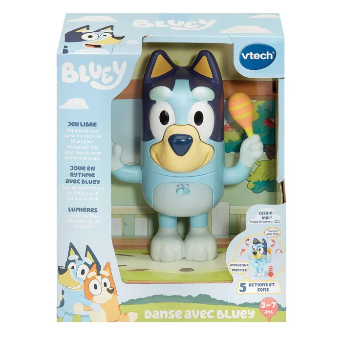 VTech Baila Con Bluey - Juego Interactivo Educativo Infantil - Azul - Idioma Francés VTech Baila Con Bluey - Juego Interactivo Educativo Infantil - Azul - Idioma Francés
