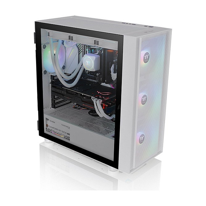 Thermaltake H570 TG ARGB Midi Tower PC Blanco Snow White con Panel de Vidrio Templado y Iluminación Multi