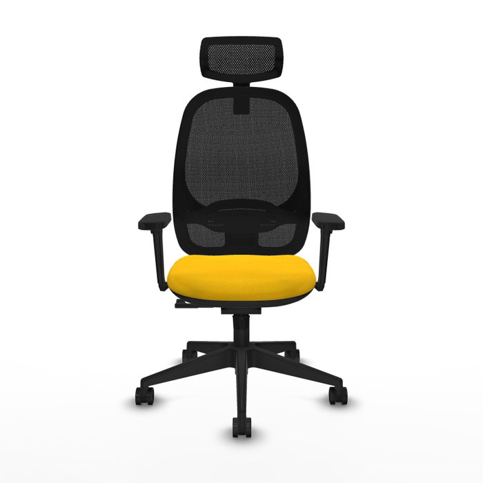 PIQUERAS Y CRESPO Silla de oficina Cilanco con mecanismo Sincro, Amarillo y Negro PIQUERAS Y CRESPO Silla de oficina Cilanco con mecanismo Sincro, Amarillo y Negro
