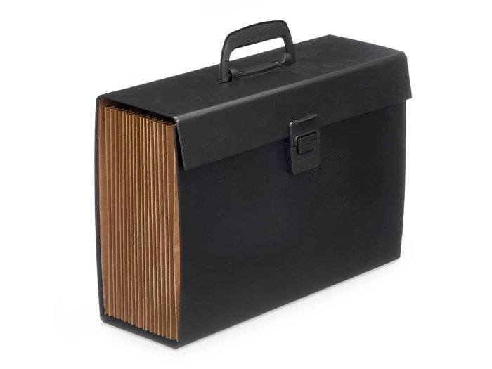 Pincello Maletin Compartimentos Negro Asa 35x26x13 cm (Set de 6)