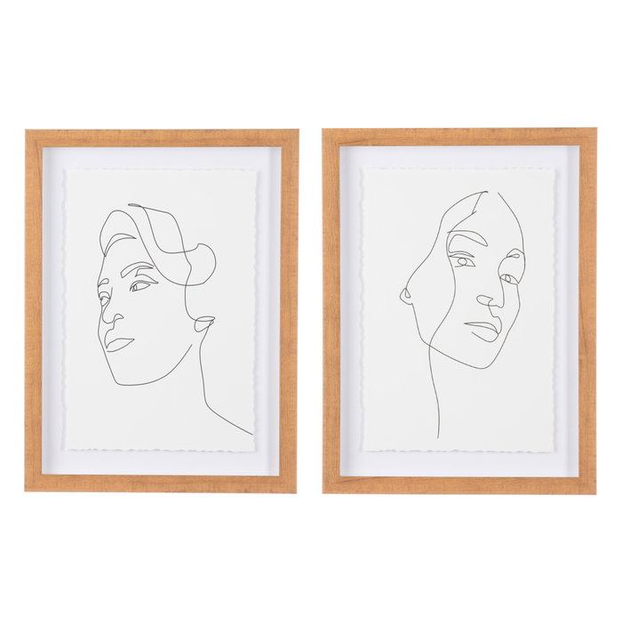 Cuadro Impresión Rostro 2/M Ps/Cristal 30 X 2,50 X 40 cm (Set de 2) Cuadro Impresión Rostro 2/M Ps/Cristal 30 X 2,50 X 40 cm (Set de 2)