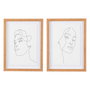 Cuadro Impresión Rostro 2/M Ps/Cristal 30 X 2,50 X 40 cm (Set de 2)