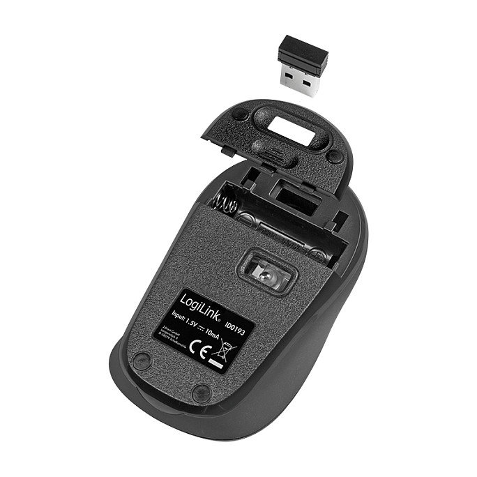 Logilink Ratón Inalámbrico Ergonómico 1600 DPI Negro