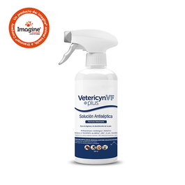 Vetericyn VF Plus Spray para Heridas, Infecciones Oculares y de Piel en Perros, Gatos y Caballos, Botella de 500 ml
