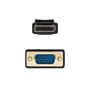 Nanocable Cable Conversor Displayport Macho a VGA Macho 5 metros, Compatible con Displayport 1.2a, Soporta 1920x1200@60Hz