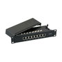 EFB Elektronik Mini-Patchpanel STP 8xRJ45 Cat.6A 1U Negro