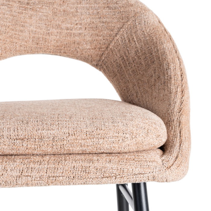 Taburete Rosa Tejido-Metal Contract 53 X 48 X 100 cm (Set de 2)