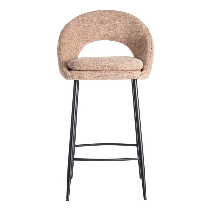 Taburete Rosa Tejido-Metal Contract 53 X 48 X 100 cm (Set de 2)