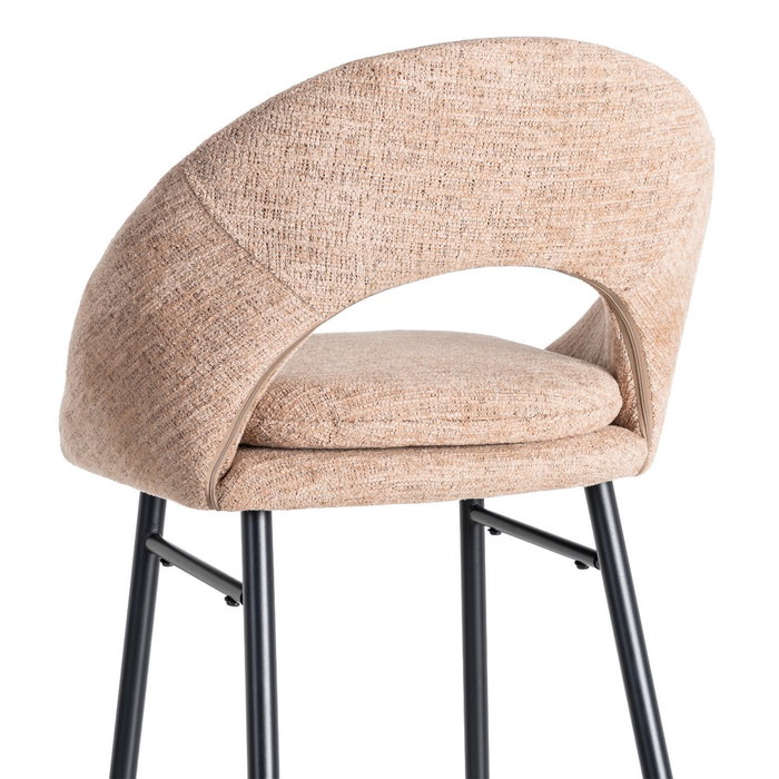 Taburete Rosa Tejido-Metal Contract 53 X 48 X 100 cm (Set de 2)