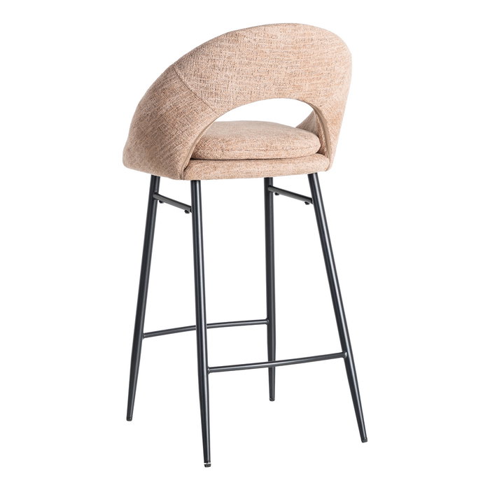 Taburete Rosa Tejido-Metal Contract 53 X 48 X 100 cm (Set de 2)