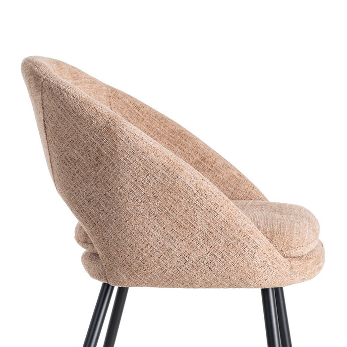 Taburete Rosa Tejido-Metal Contract 53 X 48 X 100 cm (Set de 2)