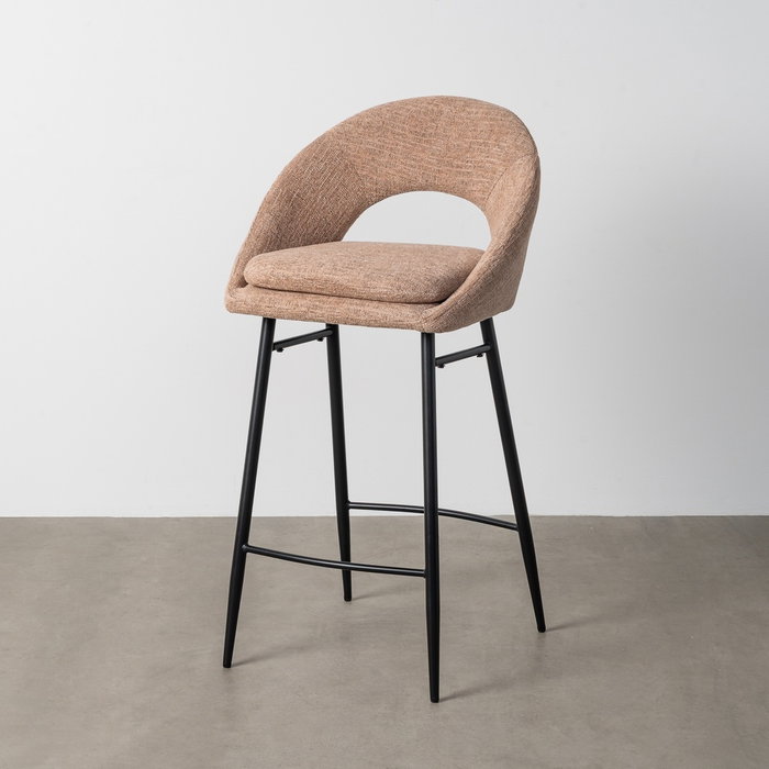 Taburete Rosa Tejido-Metal Contract 53 X 48 X 100 cm (Set de 2)