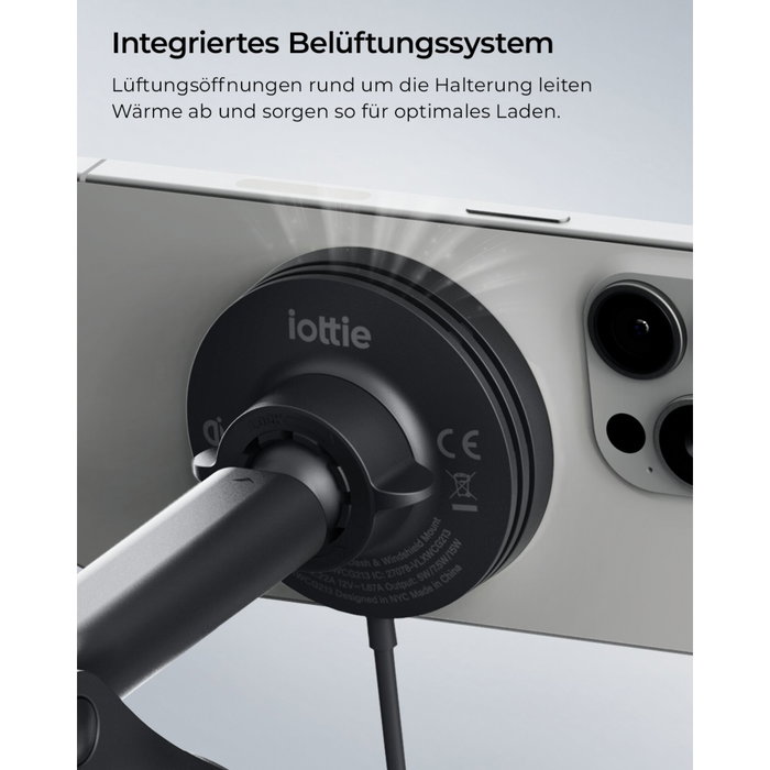 iOttie Velox Qi2 Wireless MagSafe Dash + Windshield Mount Negro iOttie Velox Qi2 Wireless MagSafe Dash + Windshield Mount Negro