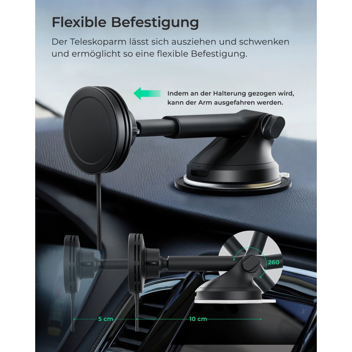 iOttie Velox Qi2 Wireless MagSafe Dash + Windshield Mount Negro iOttie Velox Qi2 Wireless MagSafe Dash + Windshield Mount Negro