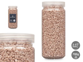 Giftdecor Bote de Piedra Metalizada Marrón 700g con Piedras de 2-5 mm, 6.5x15.5x6.5 cm (Set de 12)