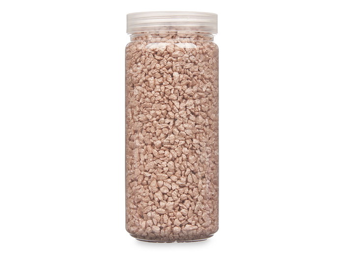 Giftdecor Bote de Piedra Metalizada Marrón 700g con Piedras de 2-5 mm, 6.5x15.5x6.5 cm (Set de 12)