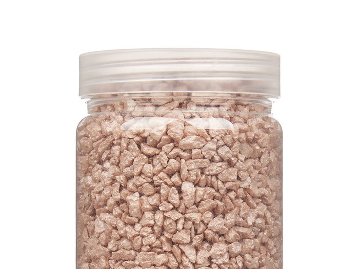 Giftdecor Bote de Piedra Metalizada Marrón 700g con Piedras de 2-5 mm, 6.5x15.5x6.5 cm (Set de 12)