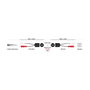 DeLOCK Extensor de audio estéreo RJ45 hembra a 2 x RCA macho Cat.5 hasta 50 m, set de 2 piezas