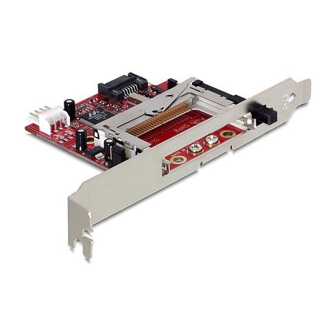 DeLOCK Lector de Tarjetas SATA de 3.5" (8cm), Negro, para CFI/II, 1500 Mbit/s, Compatible Win, Mac, Linux, con Puerto Floppy