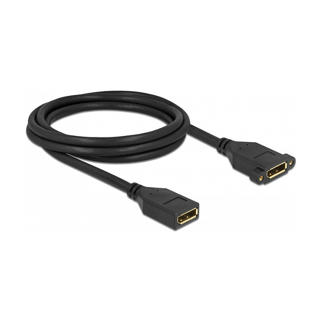 DeLOCK Cable DisplayPort 1.2 hembra a hembra para instalación en panel 4K 60 Hz 2 m DeLOCK Cable DisplayPort 1.2 hembra a hembra para instalación en panel 4K 60 Hz 2 m