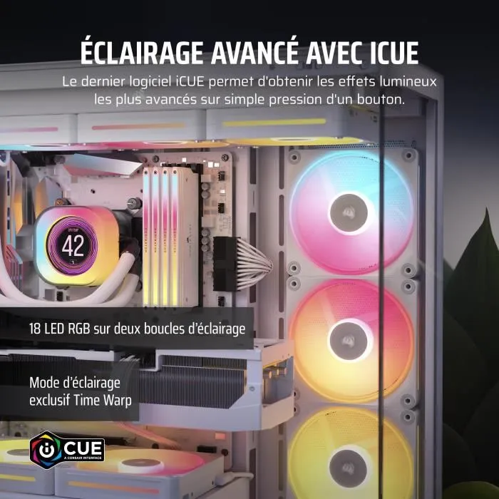 Corsair iCUE LINK LX120-R RGB Ventilador Blanco 12 cm Corsair iCUE LINK LX120-R RGB Ventilador Blanco 12 cm