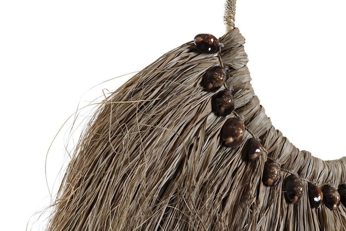 DKD Home Decor Decoración de pared fibra con conchas natural 75x3x62