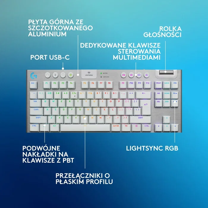Logitech G915 X Lightspeed TKL Blanco