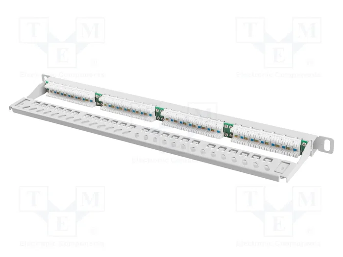 Lanberg Patch Panel 24 puertos categoría 5e UTP 0.5U gris Lanberg Patch Panel 24 puertos categoría 5e UTP 0.5U gris