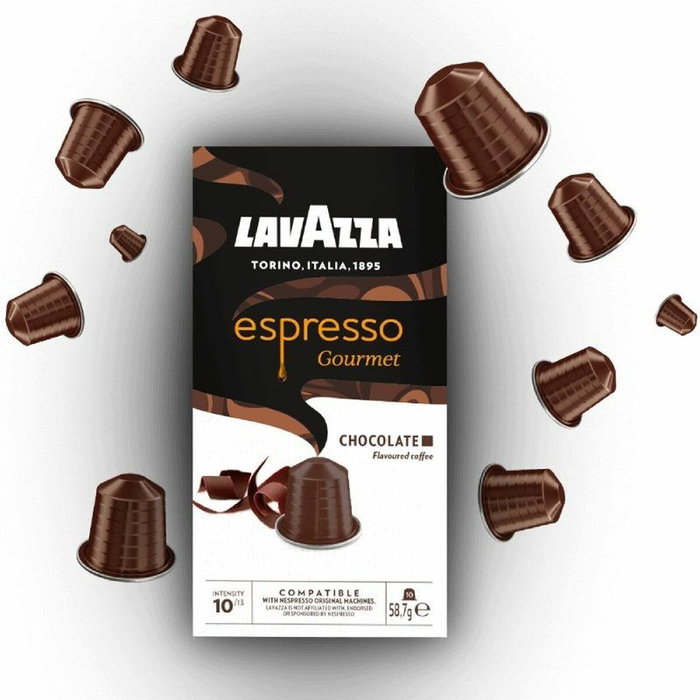 Lavazza Espresso Gourmet Chocolate para cafeteras Nespresso, 10 cápsulas
