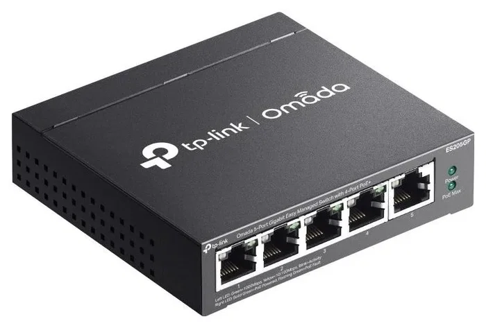 TP-Link Omada ES205GP Switch Gestionado Gigabit con 4 puertos PoE+ TP-Link Omada ES205GP Switch Gestionado Gigabit con 4 puertos PoE+