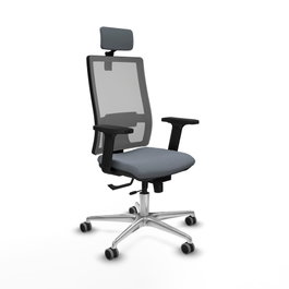PIQUERAS Y CRESPO Silla de oficina Horna Gris con mecanismo Sincro/Traslack