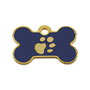 Placa identificativa para collar Imarc Azul Dorado Hueso Aluminio