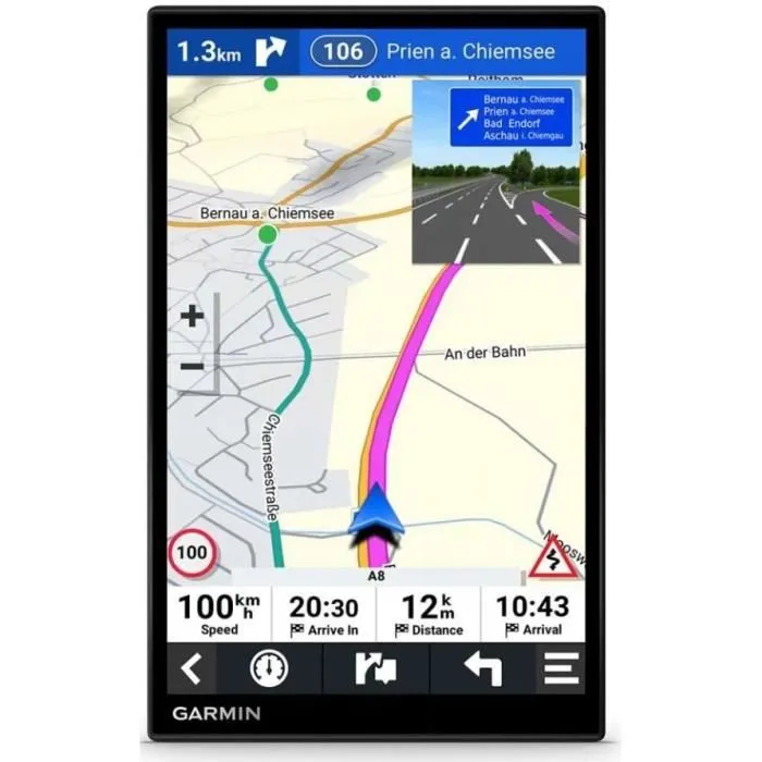 Garmin DriveSmart 86 MT-S - Navegador GPS con Pantalla Táctil de 8 Pulgadas, Mapas Actualizables, Android Auto, Apple CarPlay y Alertas de Cámaras de Tráfico