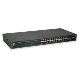 LevelOne GEP-2652 Switch 24x PoE+ 2x SFP Gigabit