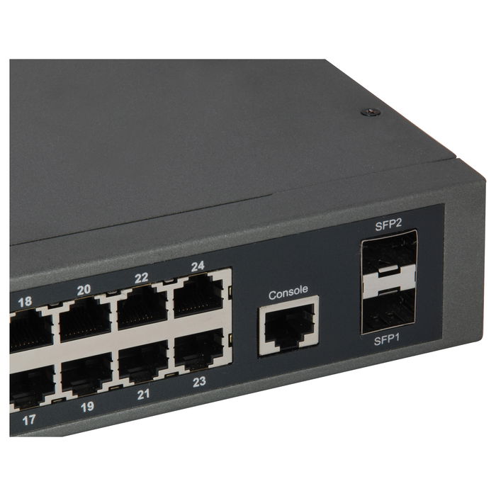 LevelOne GEP-2652 Switch Gestionado 24x PoE+ Gigabit Ethernet Montaje en Rack 370W 2xSFP