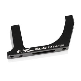 XLC Adaptador Flat Mount BR-X70/71/72/73 para frenos Postmount, procesamiento CNC, negro/plata
