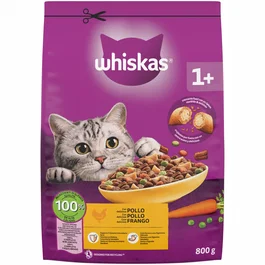 Whiskas Alimento Húmedo para Gatos Adulto Sabor Pollo, 800 gr
