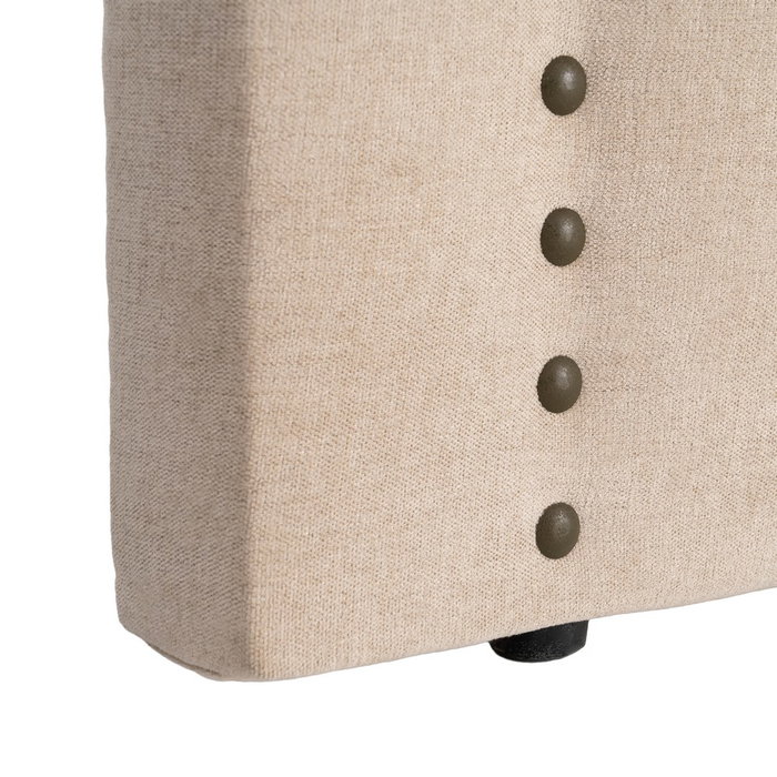 Cabecero Beige Tejido Dormitorio 165 X 7 X 130 cm