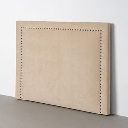 Cabecero Beige Tejido Dormitorio 165 X 7 X 130 cm