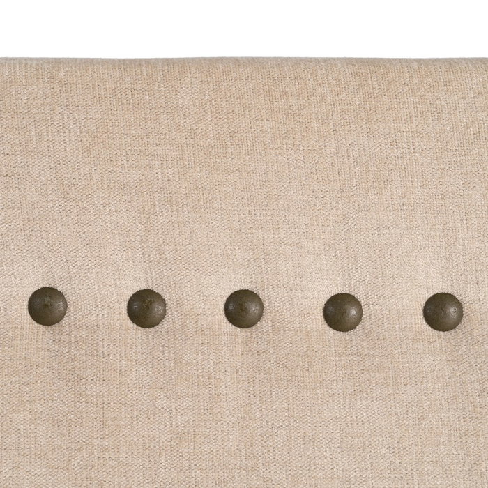 Cabecero Beige Tejido Dormitorio 165 X 7 X 130 cm