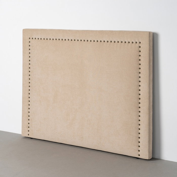 Cabecero Beige Tejido Dormitorio 165 X 7 X 130 cm