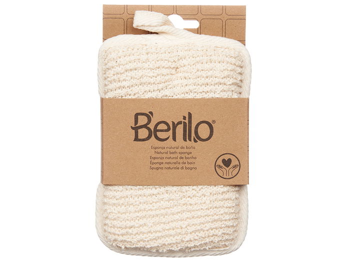 Berilo Esponja Fina Normal Tejido Natural 11 x 16.5 x 2 cm (Algodón, Espuma, Poliéster) (Set de 24)
