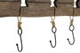 DKD Home Decor Perchero Pared Natural 99 x 3 x 31 cm con 3 Ganchos
