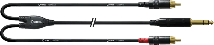 Cordial Cable Y Jack Estéreo/2 Rca 90 Cm