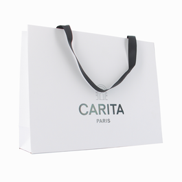 Carita, Compras, Bolsa de cartón GWP, Marfil, Talla L