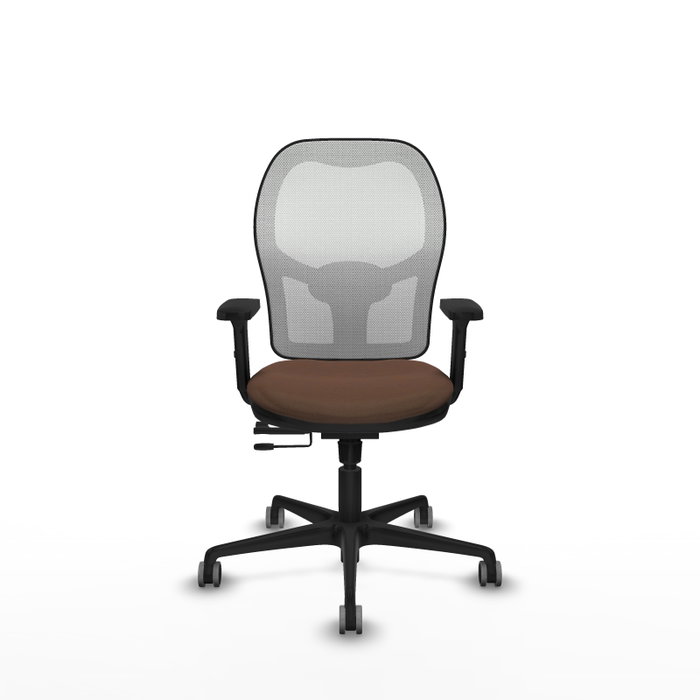 PIQUERAS Y CRESPO Silla de oficina Jorquera con mecanismo Sincro/Traslack, Marrón y Blanco PIQUERAS Y CRESPO Silla de oficina Jorquera con mecanismo Sincro/Traslack, Marrón y Blanco