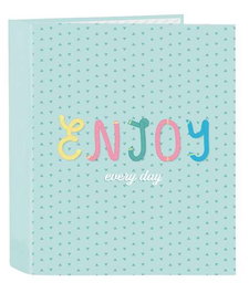 Carpeta de anillas BlackFit8 Enjoy Verde A4 27 x 33 x 6 cm