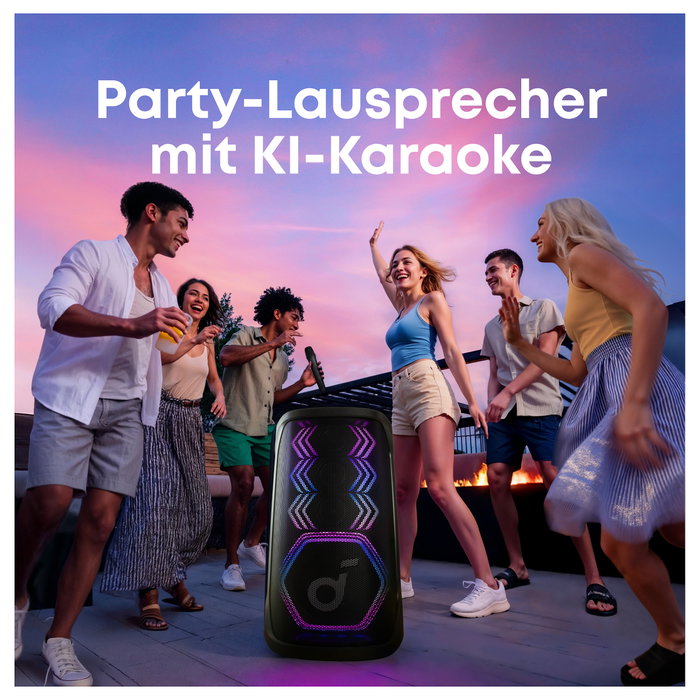 Anker Soundcore Rave 3S Bluetooth 200W Partybox AI Karaoke Negro