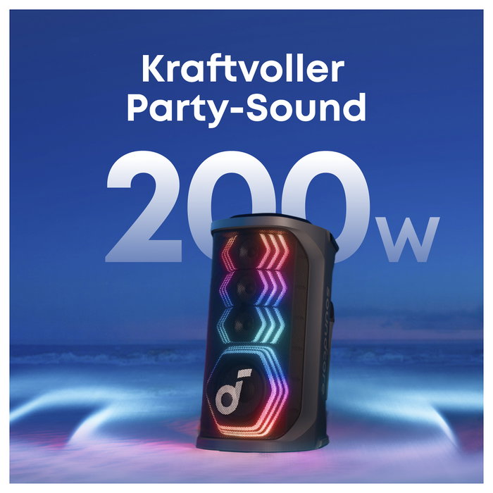 Anker Soundcore Rave 3S Bluetooth 200W Partybox AI Karaoke Negro